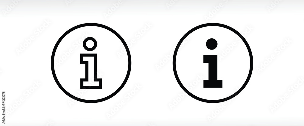 Information icon, Info sign icons button, vector, symbol, logo, illustration, editable stroke, flat design style isolaated on white linear pictogram