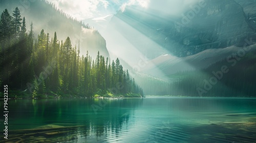 Canadian Rockies, Crepuscular rays and pristine lakes, Magazine Photography,