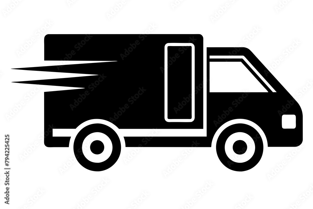 fast delivery truck vector illustration