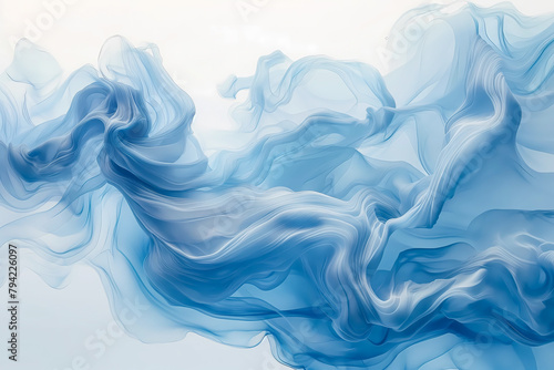 blue smoke or ink in the water, liquid or fluid, motion wallpaper art