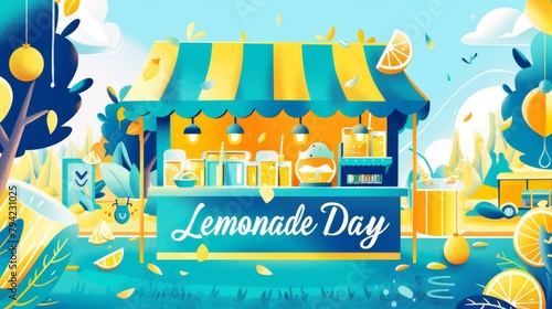 illustration with text to commemorate Lemonade Day