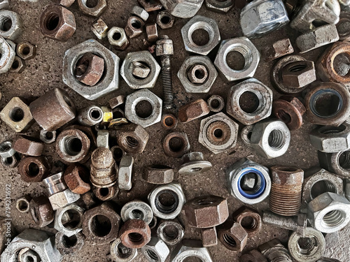 Used screws from a car repair shop.