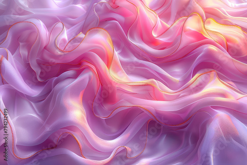 Pink and gold wave marble background. Created with Ai
