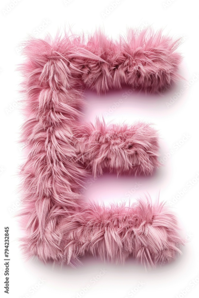 Fluffy Pink Fur Alphabet Letter 