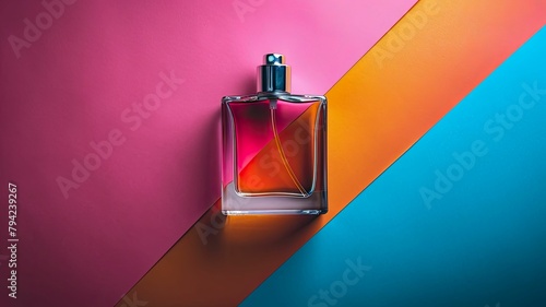 Exquisite perfume bottle captured against a clean background, presented in the highest quality. This ultra-detailed image highlights the elegance and craftsmanship of the fragrance, emphasizing its lu