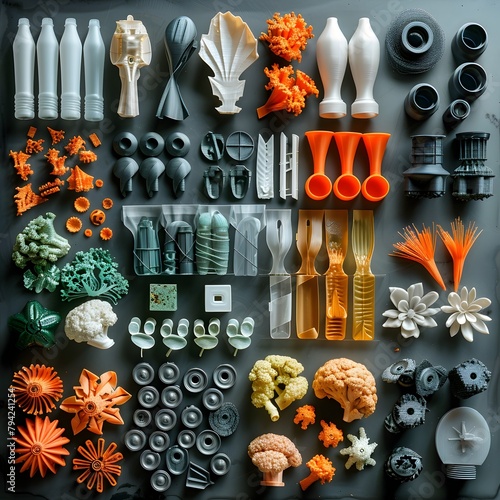 Diverse Materials Sorted for Sustainable 3D Printing and Recycling