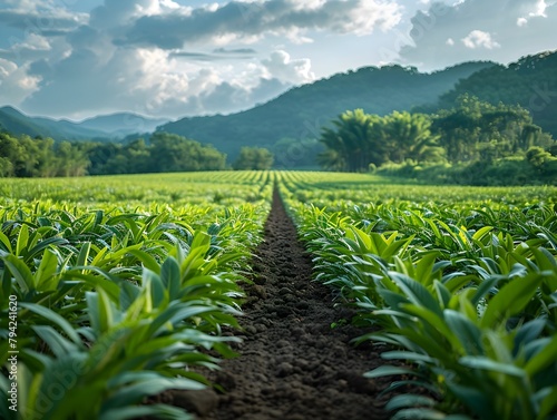 Lush Sustainable Field of Renewable Natural Resources for Biodegradable Materials