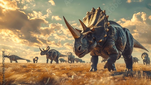 Triceratops Herd Migration © Andreas