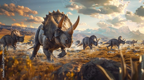 Triceratops Herd Migration photo