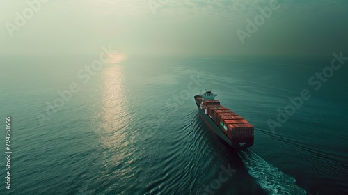 Majestic Container Ship at Sea © Andreas
