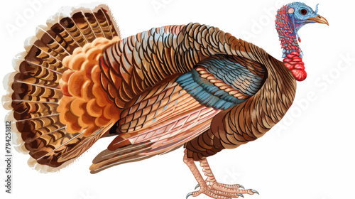 a drawing of a turkey on a white background