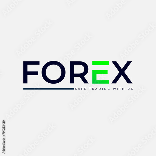 Forex logo design template - Letter E icon 