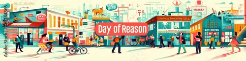 illustration with text to commemorate Day of Reason photo