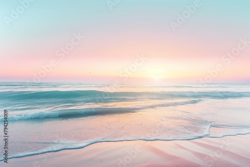 tranquil seascape with soft pastel hues