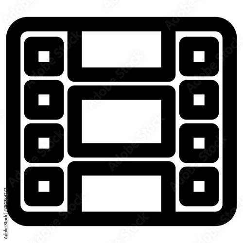 film banner icon, simple vector design