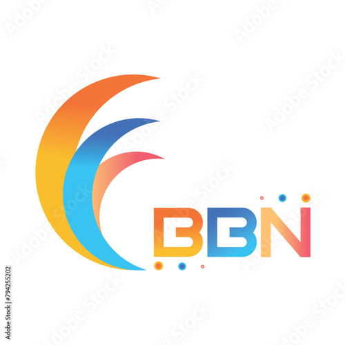 BBN letter technology Web logo design on white background. BBN uppercase monogram logo and typography for technology, business and real estate brand.
 photo