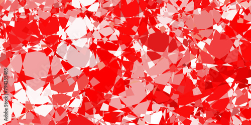 Light Red, Yellow vector backdrop with triangles, lines.