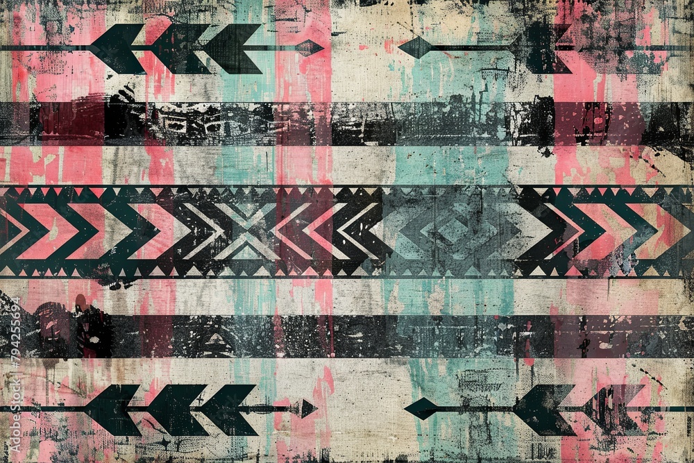 Fototapeta premium Abstract Grunge Tribal Pattern Background