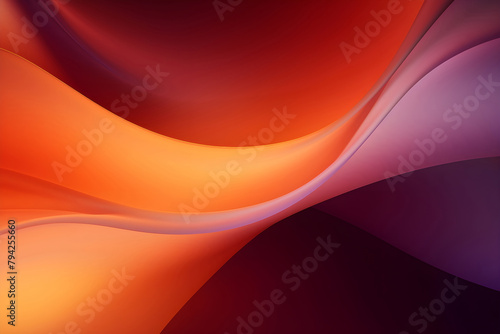 Warm hues embracing cool tones in a gradient abstract artwork