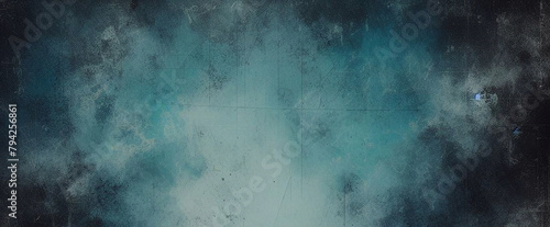 Patrón de fondo azul abstracto en diseño de textura grunge colores azul verde y turquesa en ilustración pintada moteada y sucia © Fabian