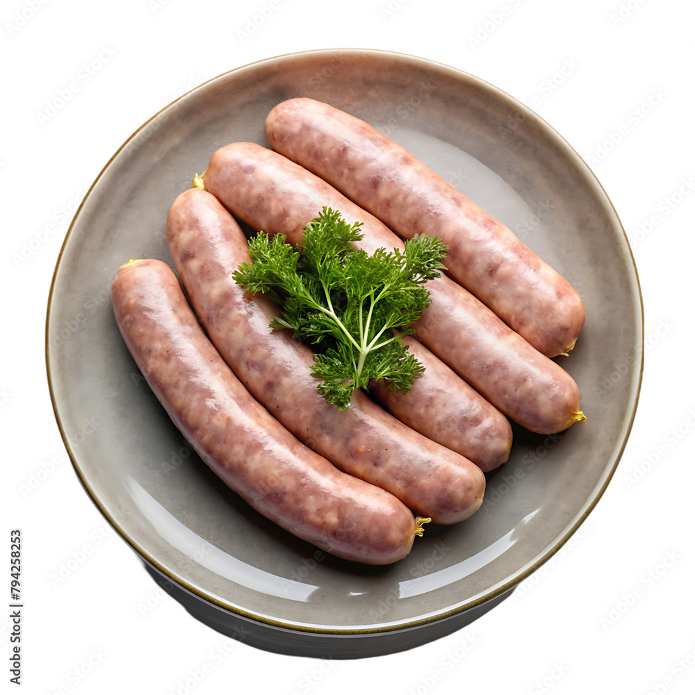 Italian sausage isolated on transparent background Italian sausage isolated on transparent background