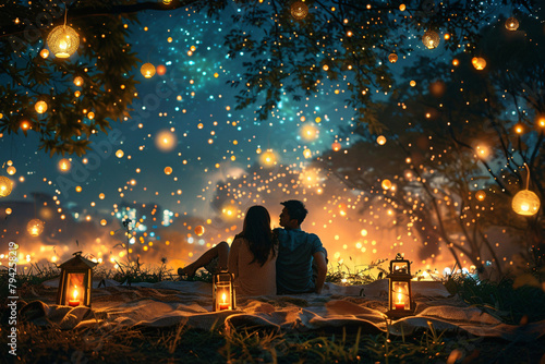A Garden Under the Stars  Enjoying an Evening of Lights and Love