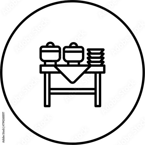 Catering, provide food, serve, service, hospitality industry, food, drink, Event, Catering business, icon in black