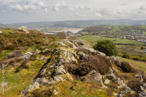 Hill walking on Conwy Mountain in North wales