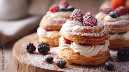 Cream puffs eclairs and choux pastry exploring sweet treats and culinary concepts in desserts