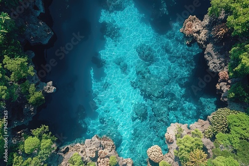 beautiful calm ocean beach view on a sunny day professional photography