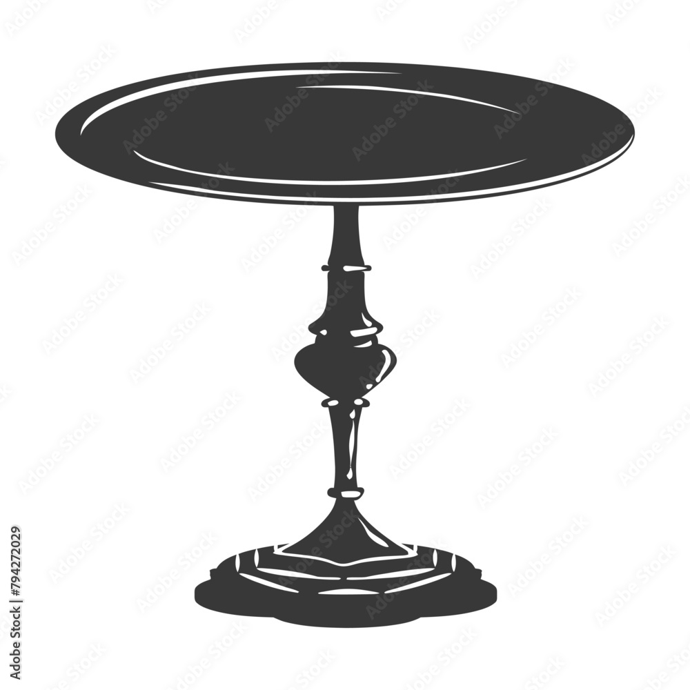 Silhouette cake platter black color only full Silhouette cake platter black color only full