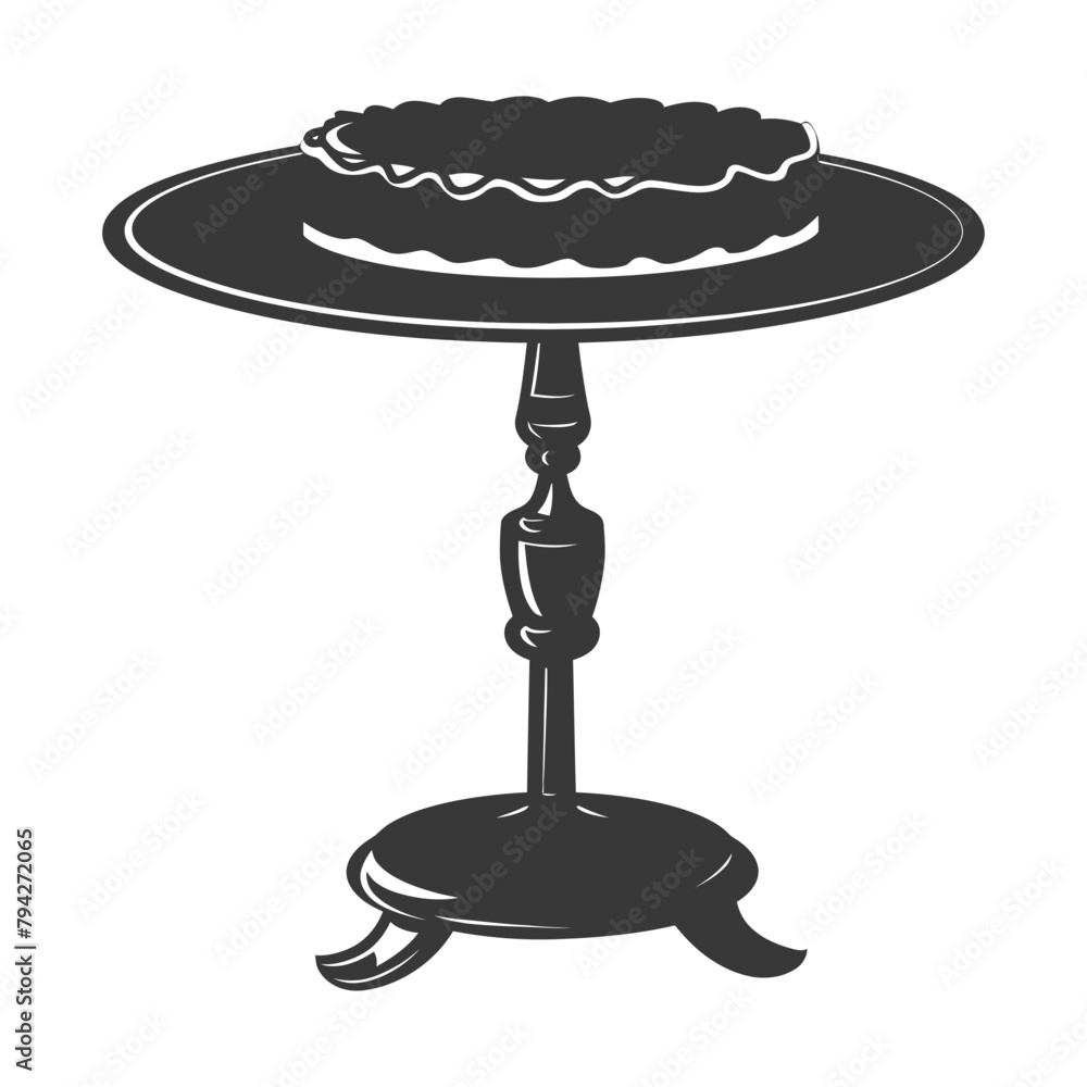 Silhouette cake platter black color only full Silhouette cake platter black color only full