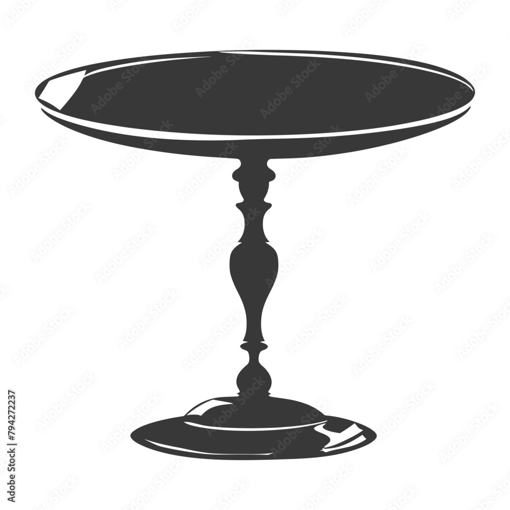 Silhouette cake platter black color only full Silhouette cake platter black color only full