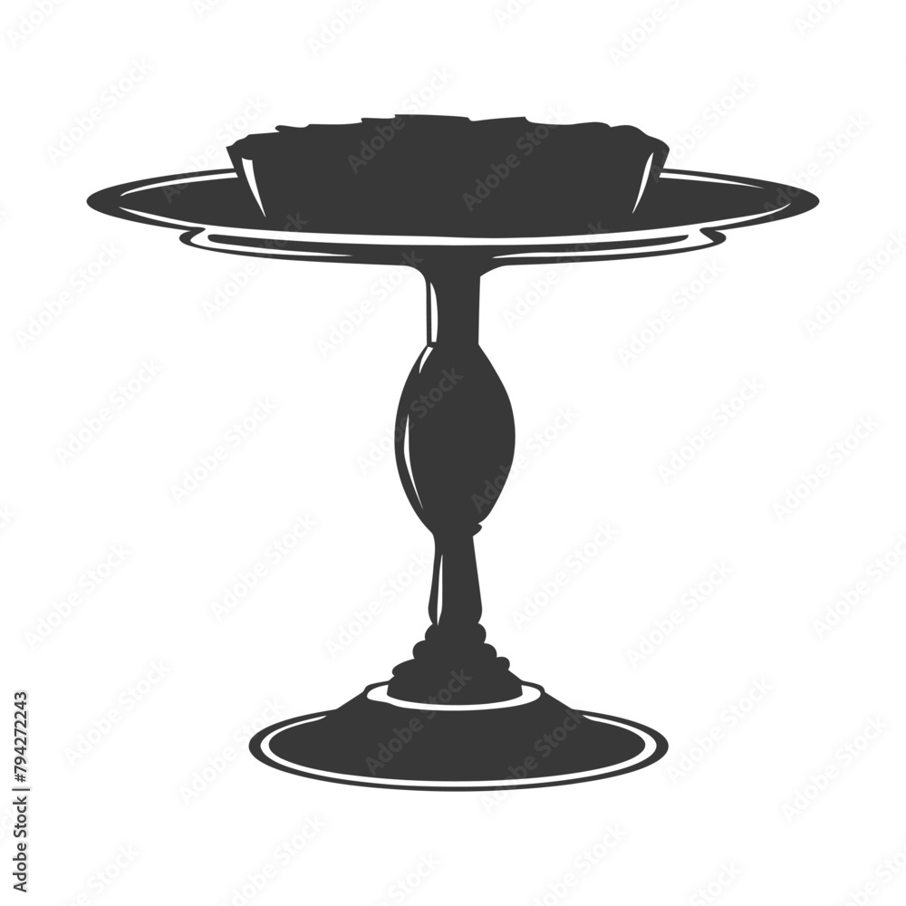 Silhouette cake platter black color only full Silhouette cake platter black color only full