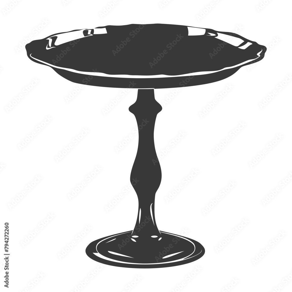 Silhouette cake platter black color only full Silhouette cake platter black color only full