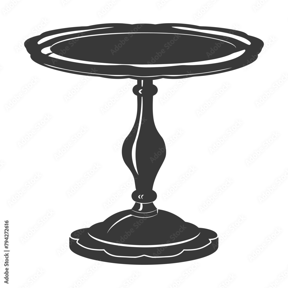 Silhouette cake platter black color only full Silhouette cake platter black color only full