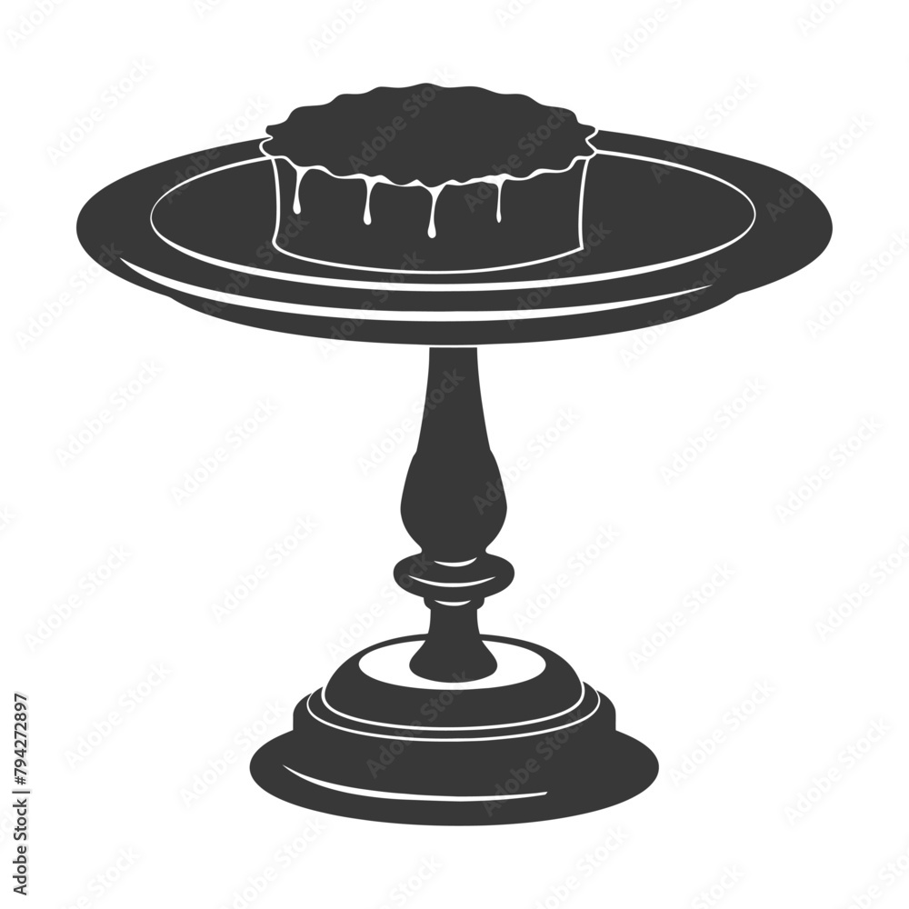 Silhouette cake platter black color only full Silhouette cake platter black color only full