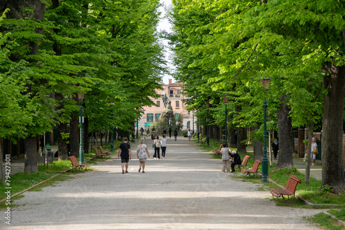 Venice, Italy: the Biennale Gardens constitute the largest green area in the historic center and are home to the Venice International Art Exhibition