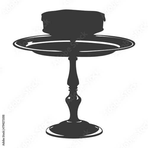 Silhouette cake platter black color only full