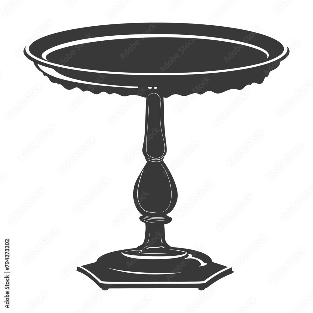 Silhouette cake platter black color only full Silhouette cake platter black color only full