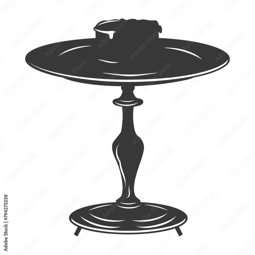 Silhouette cake platter black color only full Silhouette cake platter black color only full