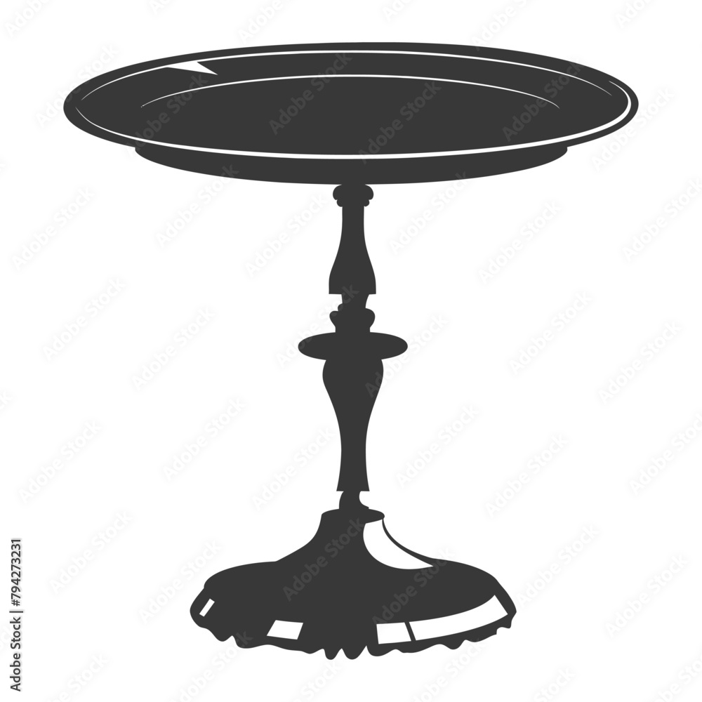 Silhouette cake platter black color only full Silhouette cake platter black color only full