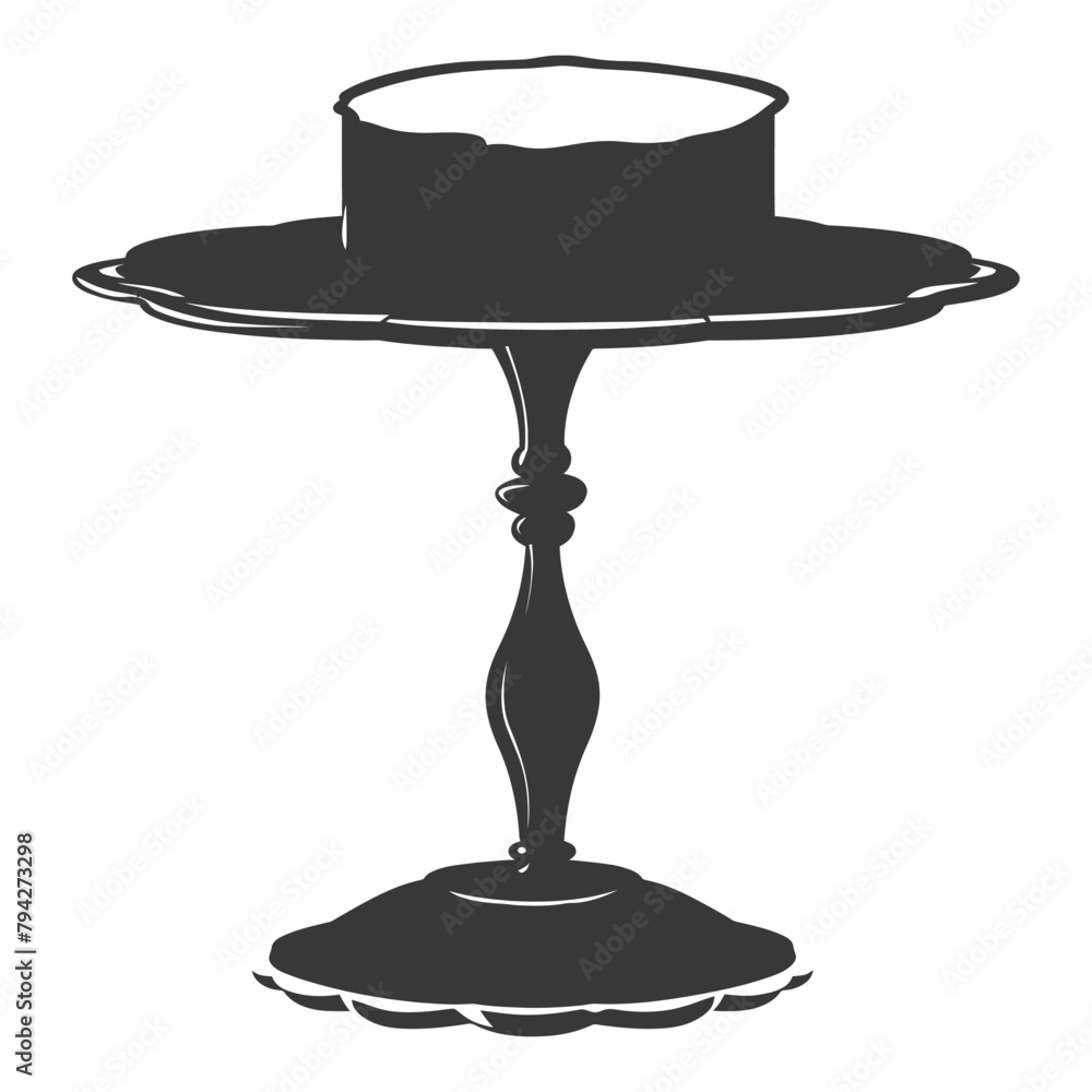 Silhouette cake platter black color only full Silhouette cake platter black color only full