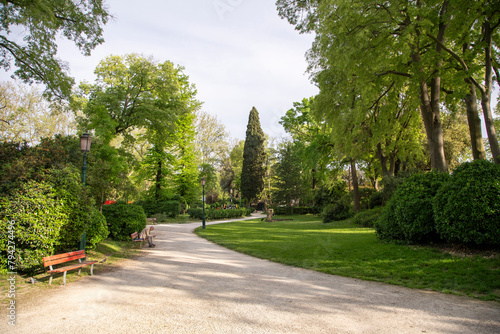 Venice, Italy: the Biennale Gardens constitute the largest green area in the historic center and are home to the Venice International Art Exhibition