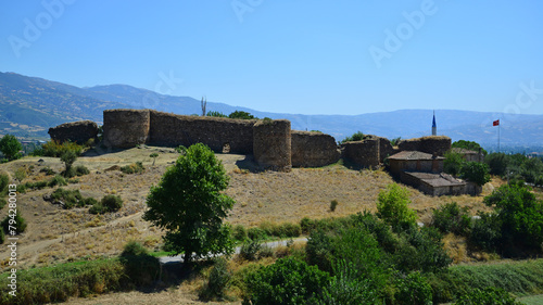 Hisar Castle is in Kiraz, Izmir, Turkey. photo