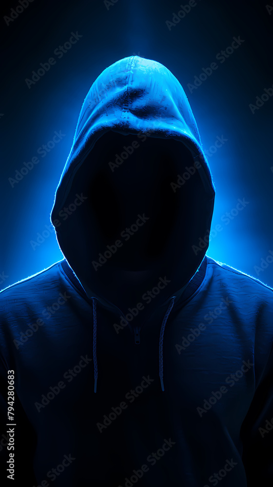 Hacker wearing black hoodie Hacker wearing black hoodie