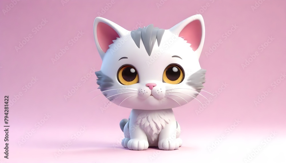 Cute cartoon baby kitty cat