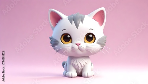 Cute cartoon baby kitty cat