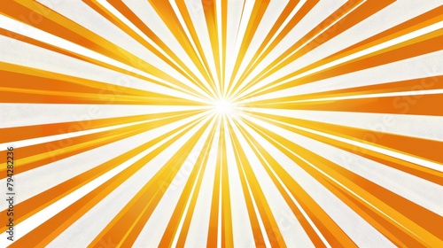  Sunburst pattern on orange-white background