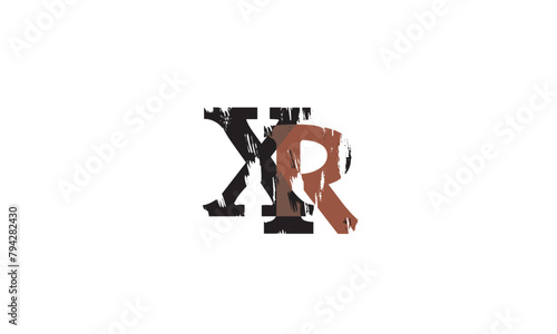 Alphabet letters Initials Monogram logo XR, RX, X and R